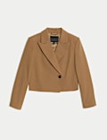 Cropped Blazer With Wool