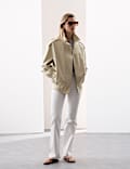 Cotton Lyocell™ Blend Blouson Bomber Jacket
