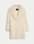 Faux Fur Collared Longline Coat