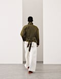 Belted Cropped Trench Coat