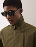 Belted Cropped Trench Coat