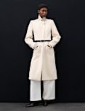 Wool Blend Longline Tailored Coat