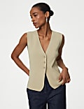 V-Neck Button Through Knitted Waistcoat