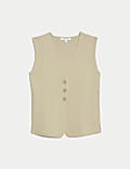 V-Neck Button Through Knitted Waistcoat