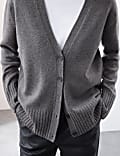 Merino Wool Rich Cardigan With Cashmere