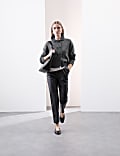 Pure Merino Wool Cropped Knitted Jacket
