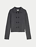Pure Merino Wool Cropped Knitted Jacket