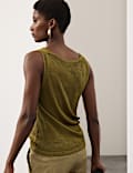 Metallic Knitted Vest Top