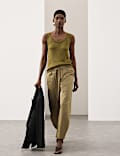 Metallic Knitted Vest Top