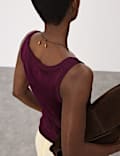 Metallic Knitted Vest Top