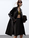 Pure Leather Knee Length Pencil Skirt