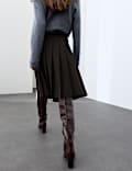 Jupe kilt midi pliss&eacute;e