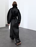 Manteau long en fausse fourrure de poney