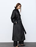 Manteau long en fausse fourrure de poney