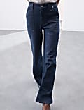 High Waisted Straight Leg Carpenter Jean