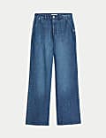 Hoch geschnittene Carpenter-Jeans mit geradem Bein