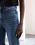 Lyocell™ Blend High Waisted Straight Leg Jeans