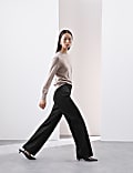 Jeans aus Lyocell-Mischgewebe mit weitem Bein