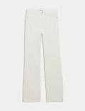 Lyocell Blend High Waisted Flared Jeans