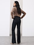 Lyocell Blend High Waisted Flared Jeans