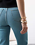 Lyocell Blend High Waisted Flared Jeans