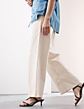 Pure Cotton High Waisted Wide Leg Jean
