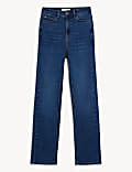 Luxuriöse, knöchellange Jeans mit geradem Bein