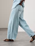 Drawstring Wide Leg Jeans