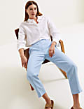 Pure Irish Linen Pleat Front Trousers