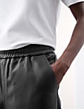 Leather Straight Leg Trousers