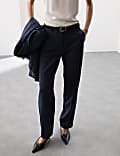 Broek met rechte pijpen en wol
