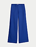 Pure Irish Linen Wide Leg Trousers