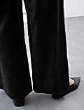 Lyocell Rich Wide Leg Trousers with Wool