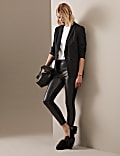 Leather Front Ponte Leggings