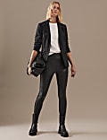 Leather Front Ponte Leggings