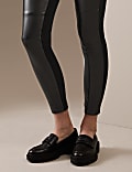 Leather Front Ponte Leggings