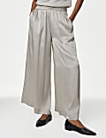 Pure Silk Wide Leg Trousers