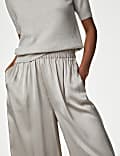 Pure Silk Wide Leg Trousers