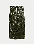 Sequin Midaxi Column Skirt