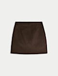Wool Blend Mini A-Line Skirt
