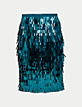 Sequin Midaxi A-Line Skirt