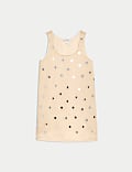 Mirror Embellished Sleeveless Longline Top