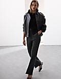 Flared Trousers with Wool