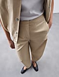 Broek met ballonpijpen van katoenmix