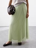 Pleated Maxi Skirt