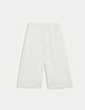 Pure Cotton Broderie Detail Wide Leg Culottes