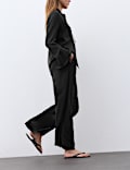 Pull On-Hose aus Seide mit weitem Bein