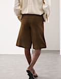 Suede Bermuda Shorts