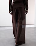 Textured Wide Leg Trousers