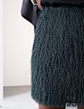Fringed Mini A-Line Skirt